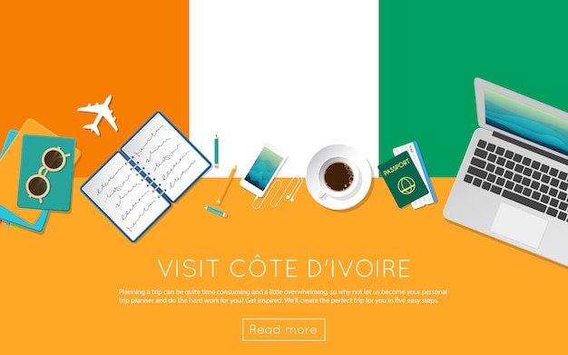 Visit Cote D'Ivoire web banner or print materials.