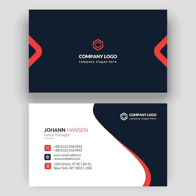 Visiting card for business and personal use Vector illustration design