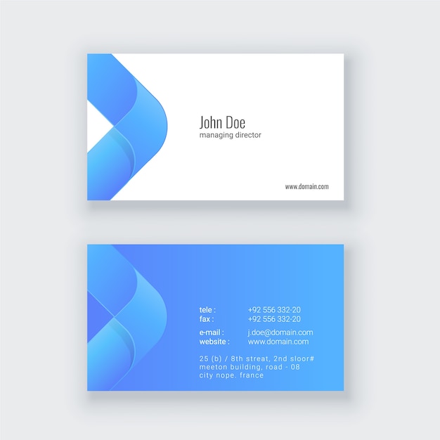 Vector visiting card