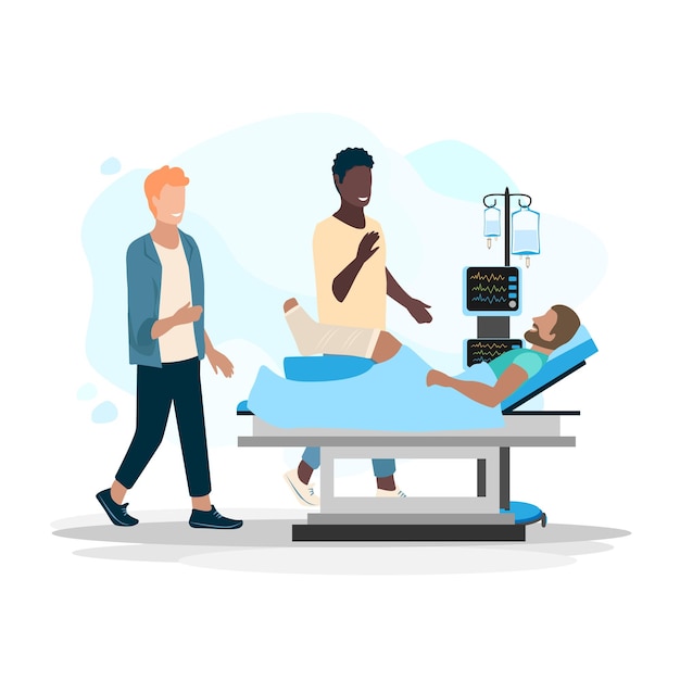 Visitors in the hospital