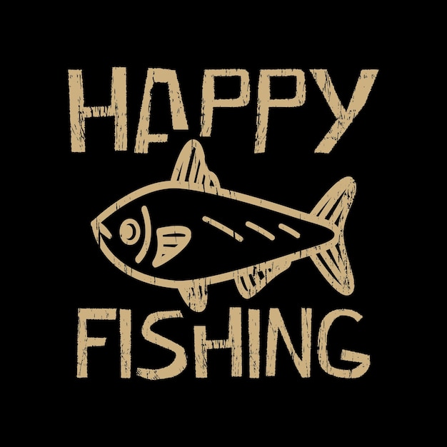 Vissen Illustratie typografie voor t-shirt poster logo sticker of kleding koopwaar