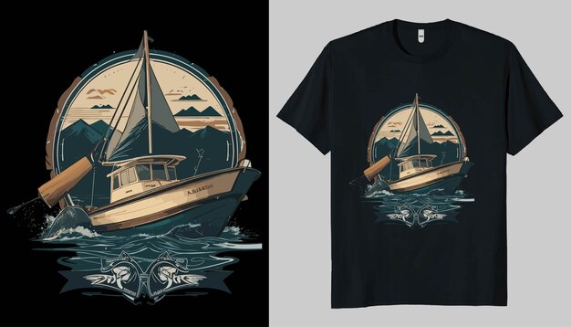 Vissen t-shirt ontwerpbundel Vissen vintage t-shirt collectie vintage vissen t-shirt set