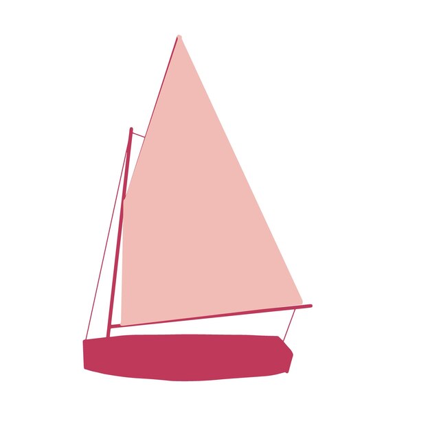 Vissersboot Kleurrijke vectorillustratie Kleine schepen in plat ontwerp