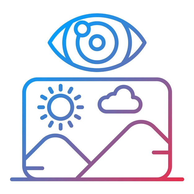 Visual acuity icon vector image can be used for optometrist