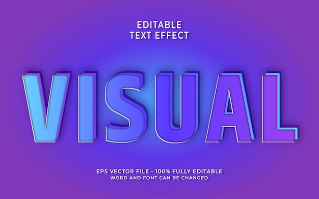 Visual Editable Text Effect