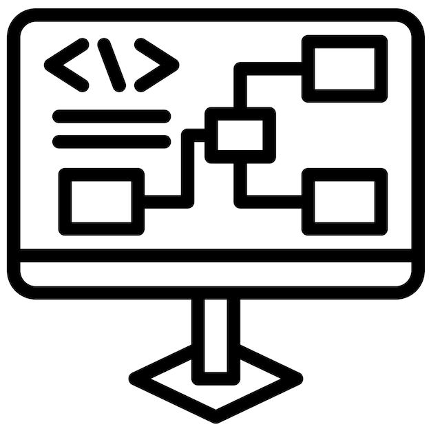 Visual Programming vector icoontje illustratie van No Code icoonset