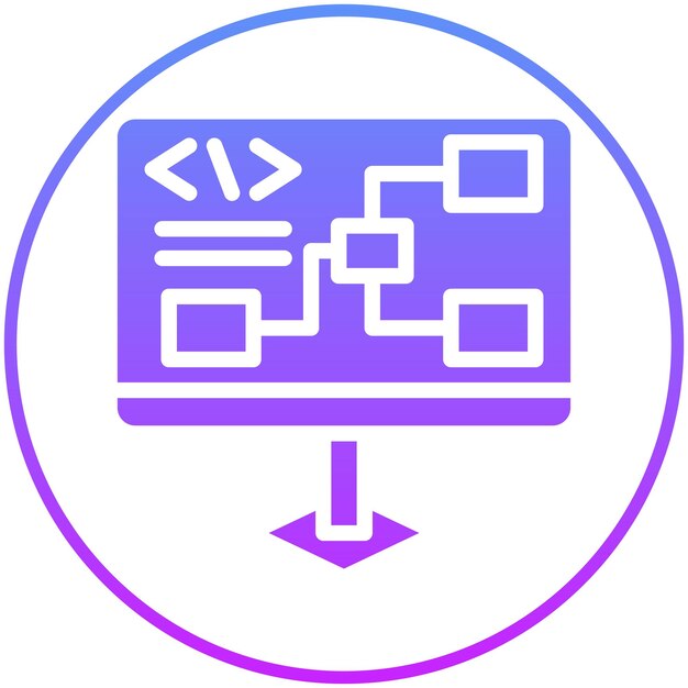 Visual Programming vector icoontje illustratie van No Code icoonset
