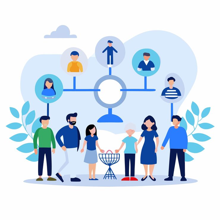 Vector 객체 지향 프로그래밍에서 상속 개념의 시각적 표현