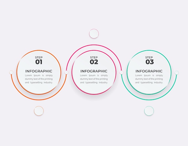 Visualisatie van zakelijke gegevens procesgrafiek abstracte elementen van grafiekdiagram met stappenopties