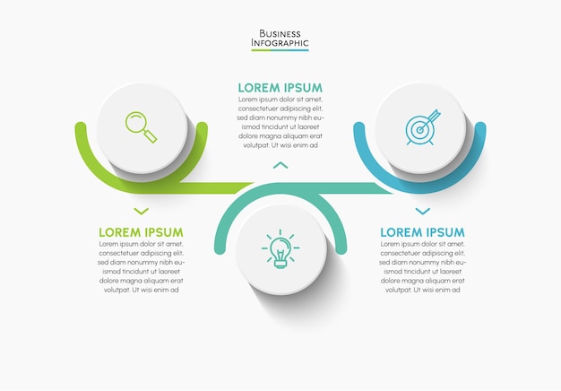 Visualisatie van zakelijke gegevens. tijdlijn infographic pictogrammen ontworpen voor abstracte achtergrondsjabloon