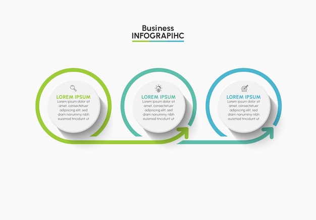 Visualisatie van zakelijke gegevens. tijdlijn infographic pictogrammen ontworpen voor abstracte achtergrondsjabloon