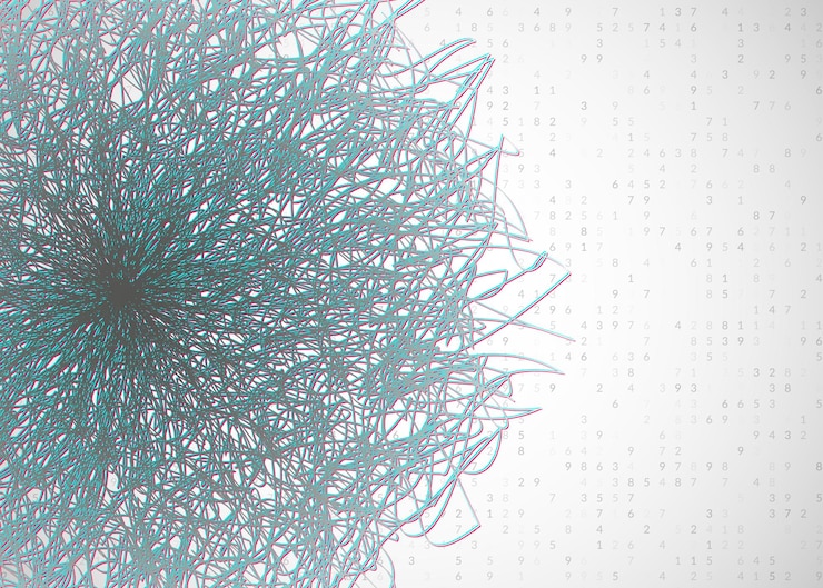 Vector visualization background technology for big data artificial in