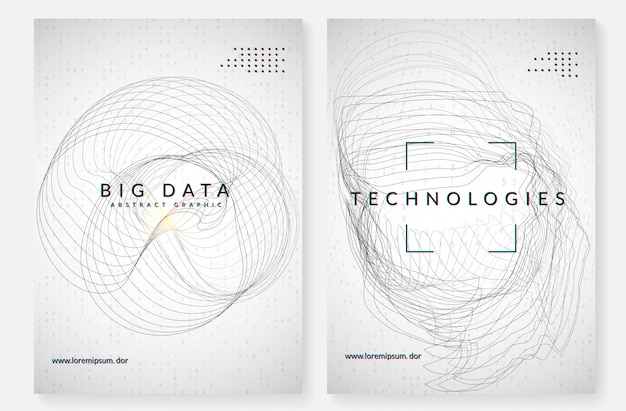 Sfondo di visualizzazione. tecnologia per big data, artificiale