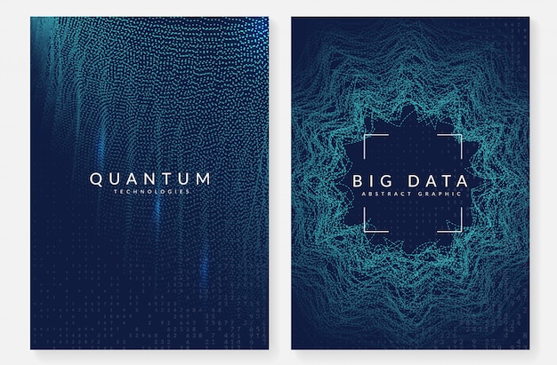 Vector visualization cover design. technology for big data