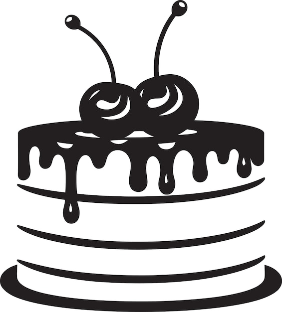 Визуализация вкусных десертов Векторное искусство торта Слоистые удовольствия Торт Векторные дизайны