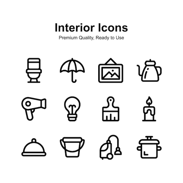 visually appealing interior vector set ready for premium use