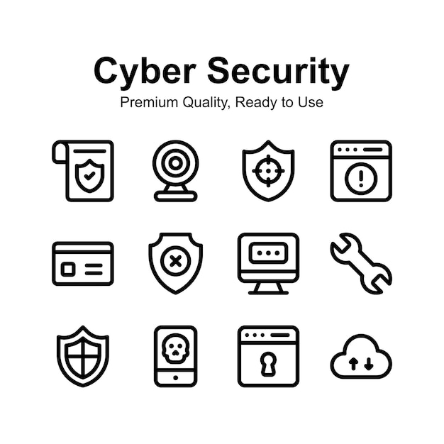 視覚的に完璧なサイバーセキュリティ アイコンがプレミアムで使用できます