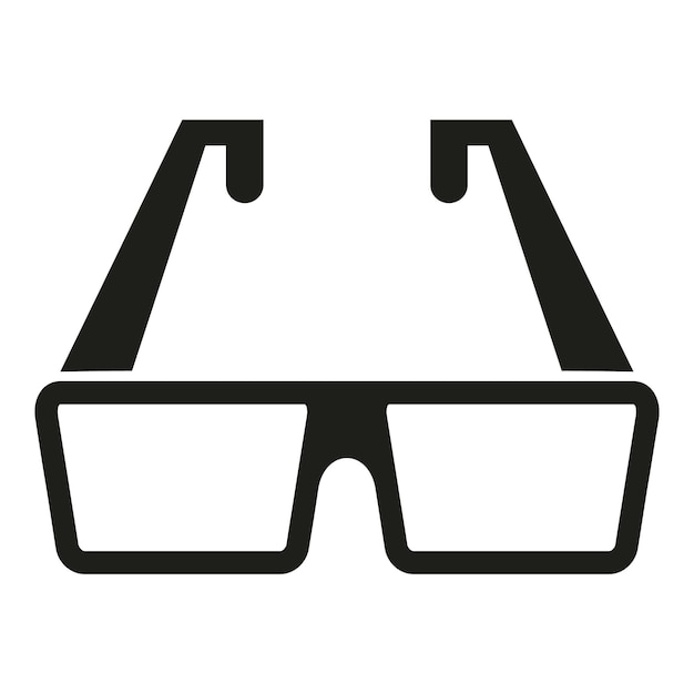 Visuele bril pictogram eenvoudige vector Oogtest Doktergezondheid