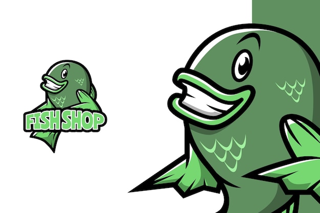 Viswinkel - Sjabloon met logo voor mascotte