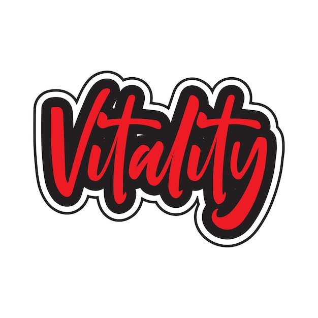 Vector vitality motivational and inspirational lettering typography text effect t shirt design