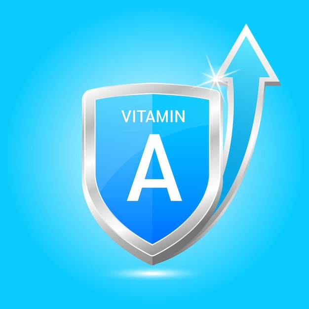 青い光の原子を持つビタミン a シールド体を健康に保つ栄養製品食品