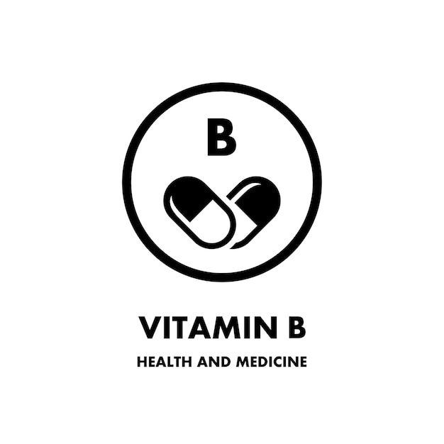 Vitamin b vector icon vector icon for health icon vitamin pill