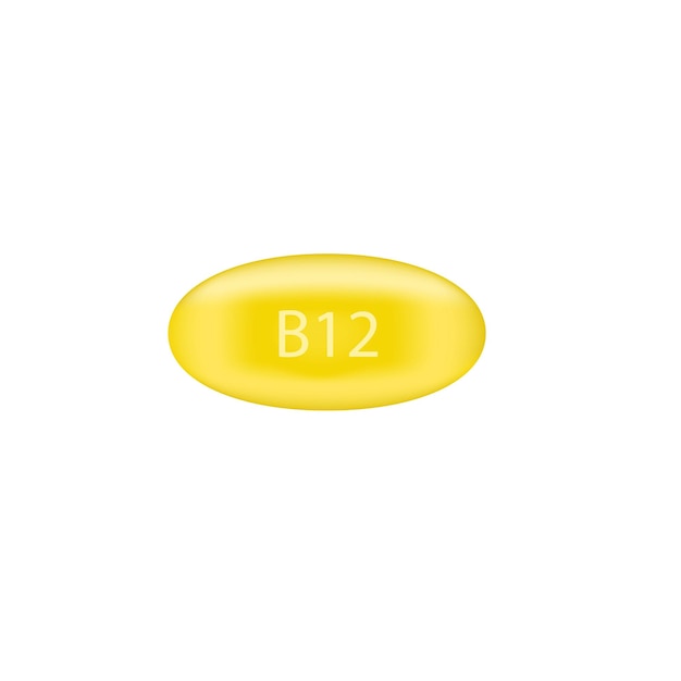 비타민 b12건강한 비타민B12 비타민벡터 그림 분기 EPS 10
