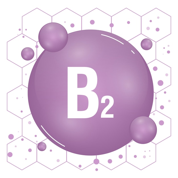 비타민 B2 빛나는 알약 캡슐 아이콘 화학 공식 그룹 B 리보플라빈 빛나는 물질 드롭 히스 광고 벡터 일러스트와 함께 비타민 복합