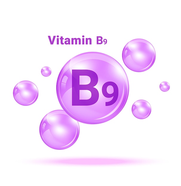 Vector vitamin b9  bubble.