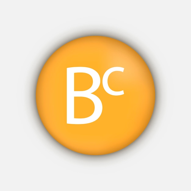 Vitamin Bc B 9 symbol Vector illustration