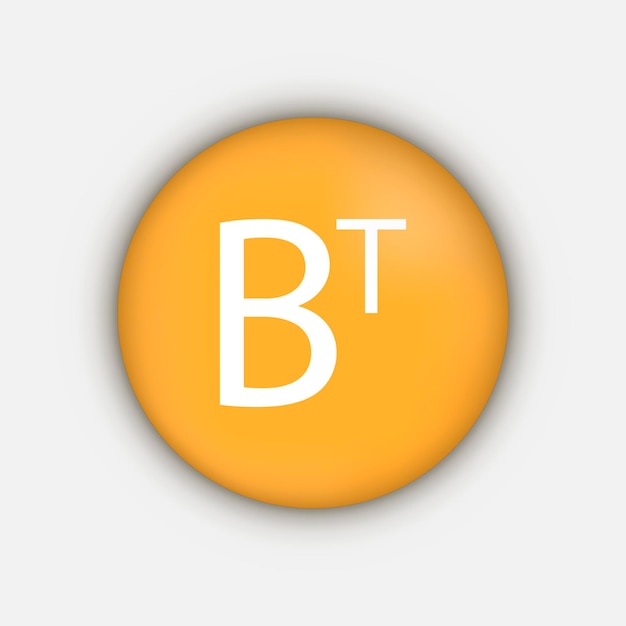 Vitamin BT symbol Vector illustration