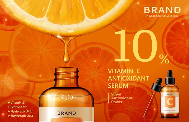 Vector vitamin c serum ads