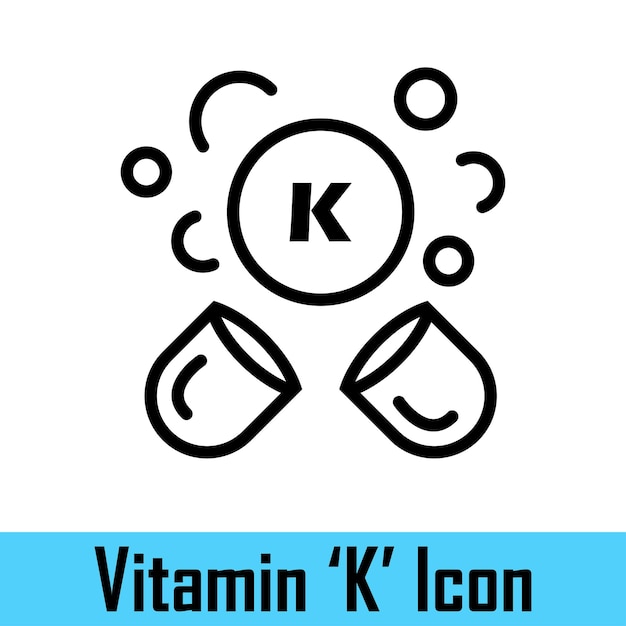 Vector vitamin k in the pill form k vitamin capsules or tablets vitamins for health vector