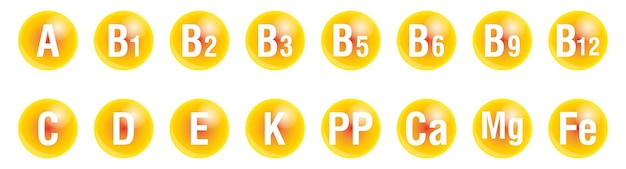 Значок золотой капсулы витаминной таблетки Витаминный комплекс и необходимые витамины Знак питания