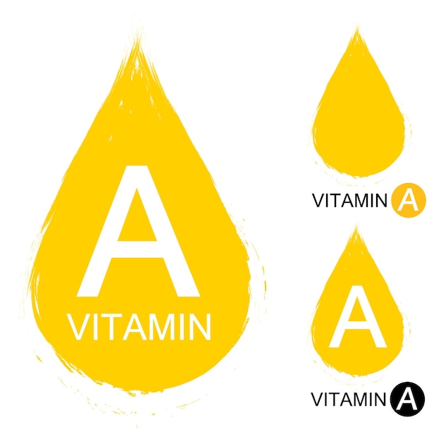 Vector vitamin a set icons isolated symbols