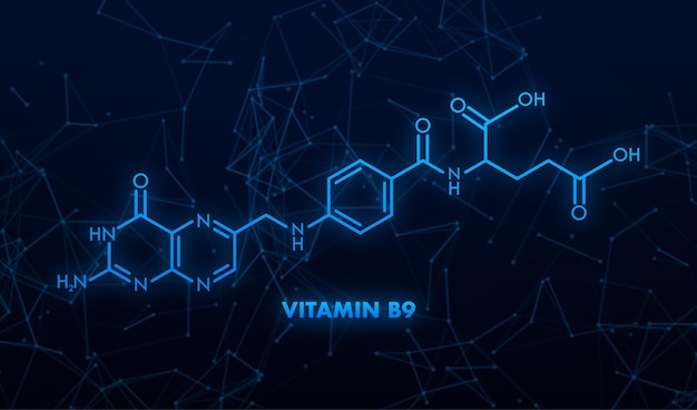 Vitamine b9 formule structuurformule van vitamine b9