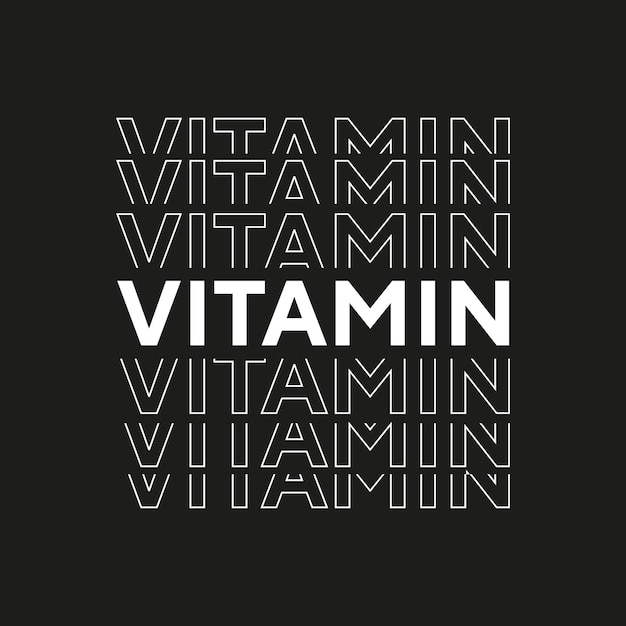 Vitamine beste teksteffect witte kleur typografie tshirt ontwerp om af te drukken