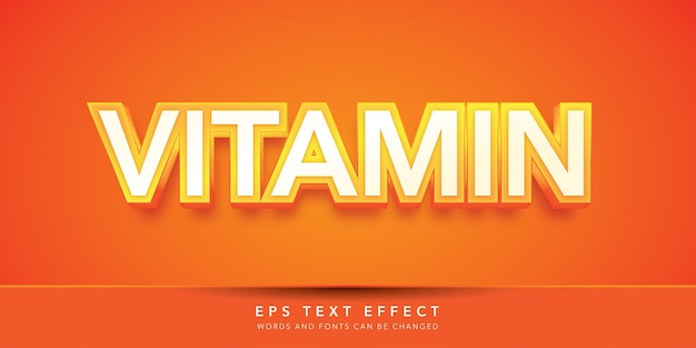 vitamine bewerkbaar teksteffect