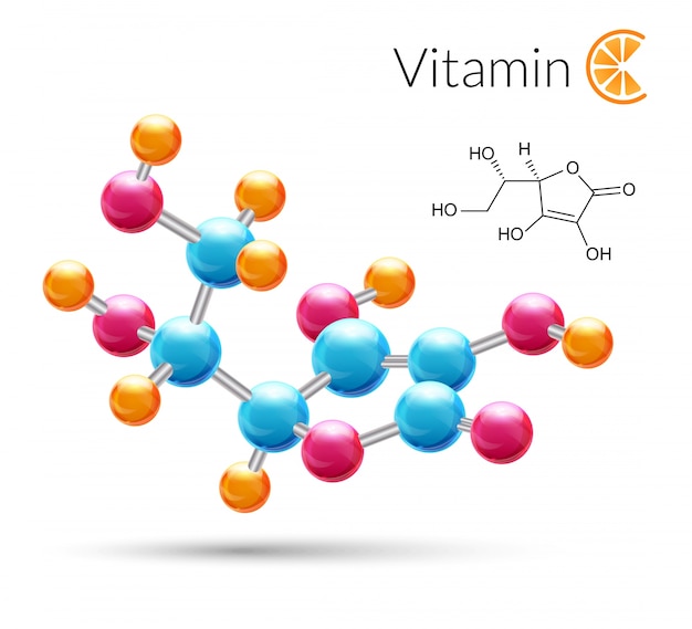 Vector vitamine c molecuul