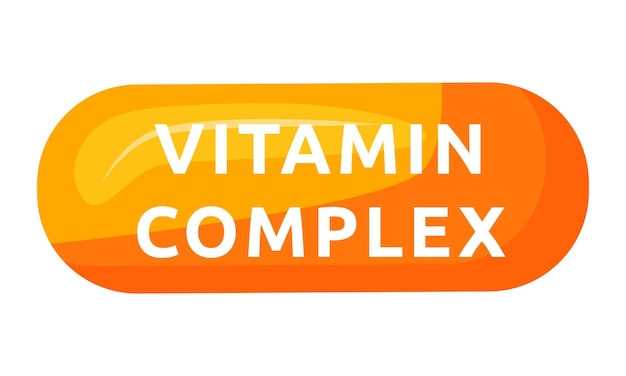 Vitamine complex capsule semi-egale kleur vector-object