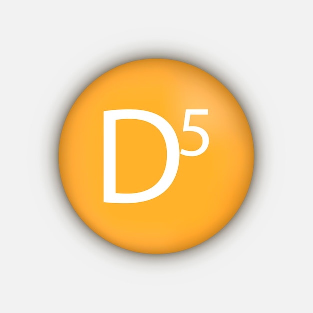 Vitamine D 5 symbool Vector illustratie