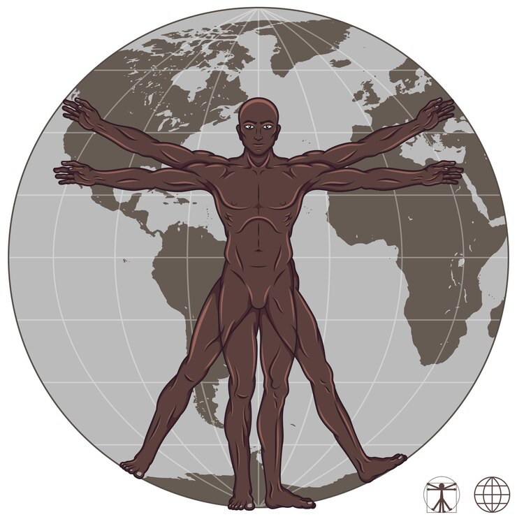 Vector vitruvian man vector design