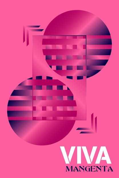 Vector viva magenta kleurgradatie abstract ontwerp