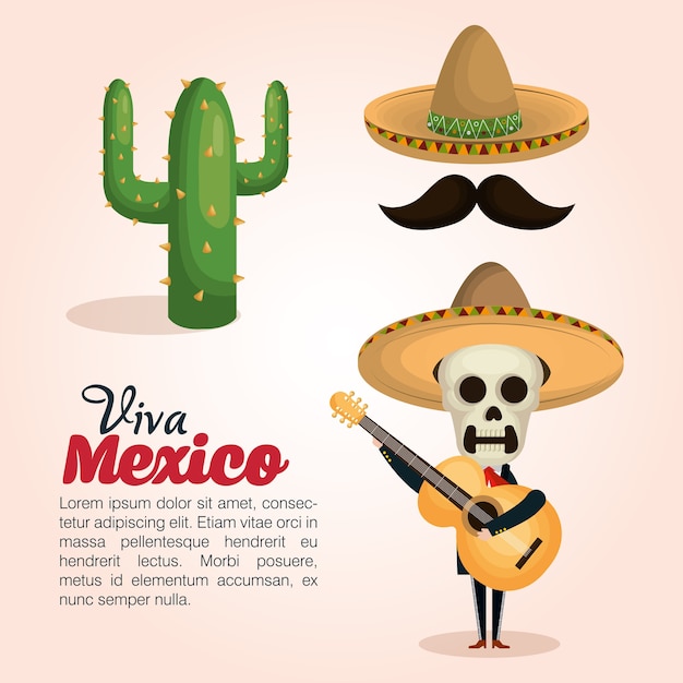 Viva mexico poster icon