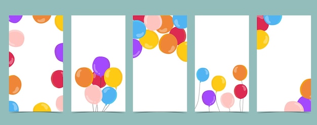 Vector vivid balloon on white background for party social media