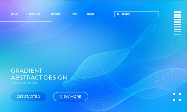 Vivid Blue Gradient Wallpaper Background Vector Template for Landing Page