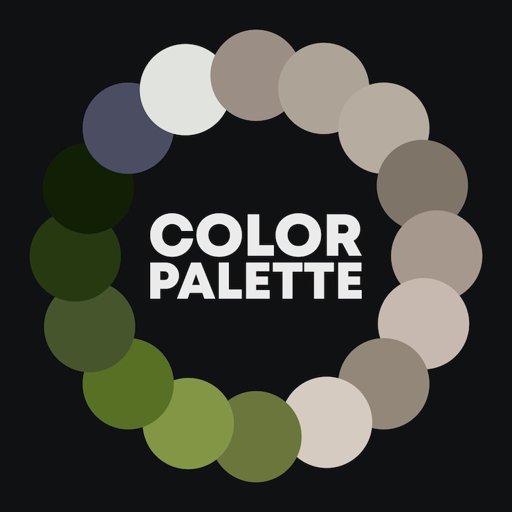 Vector vivid circular color palette vector illustration