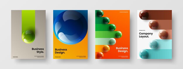 Vector vivid corporate brochure a4 design vector illustration composition