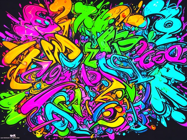 Vivid graffiti art style