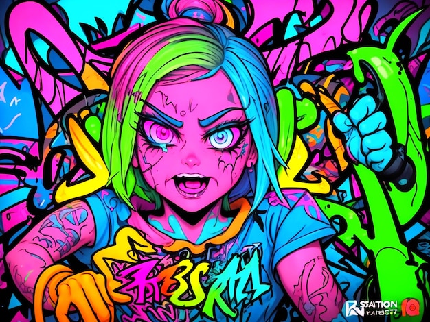 vivid graffiti art style